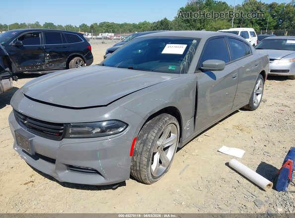 2C3CDXHG9JH157944 2018 DODGE CHARGER Gray Przód lewy