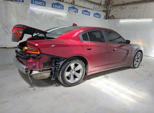 2C3CDXHG9JH188448 2018 DODGE CHARGER Burgundy Trasero derecho
