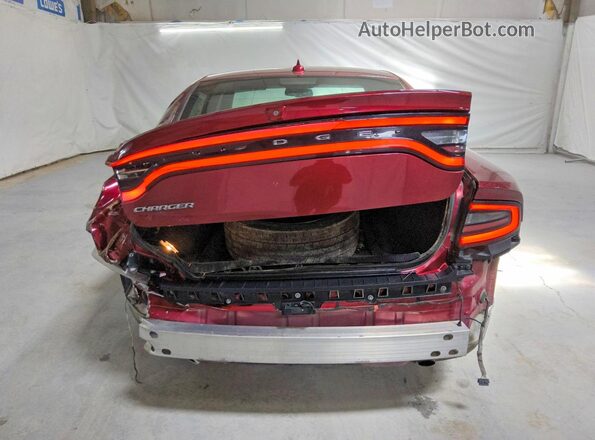 2C3CDXHG9JH188448 2018 DODGE CHARGER Burgundy Vista trasera