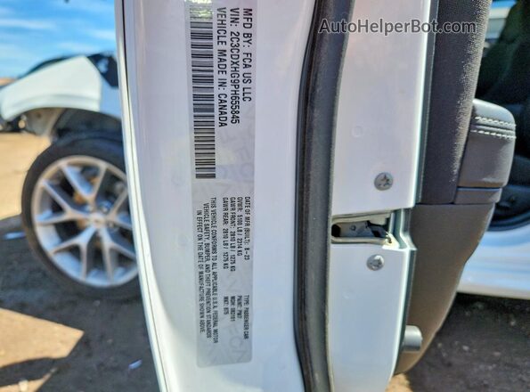 2C3CDXHG9PH655845 2023 DODGE CHARGER Белый Вид наклейки с VIN-кодом