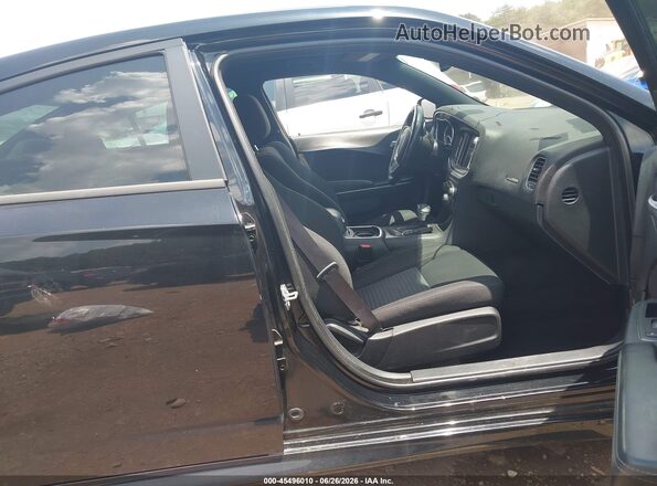 2C3CDXHGXJH254277 2018 DODGE CHARGER Black წინა სალონის ხედი