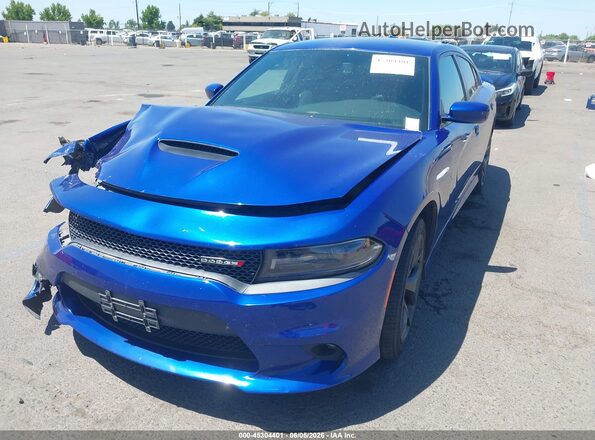 2C3CDXHGXKH599231 2019 DODGE CHARGER Blue Przód lewy