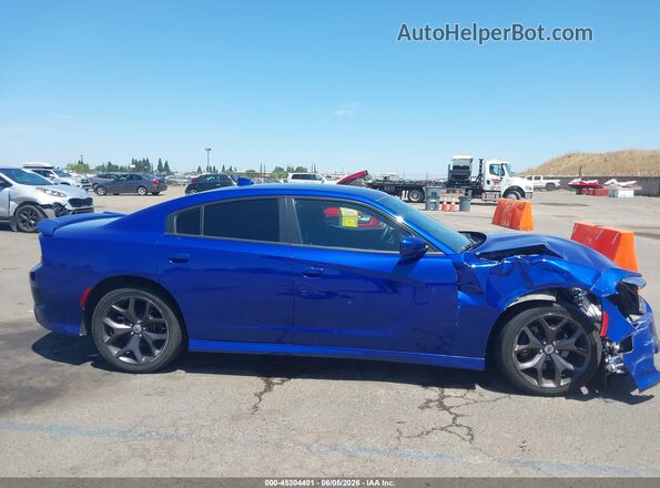2C3CDXHGXKH599231 2019 DODGE CHARGER Blue Widok wnętrza z tyłu