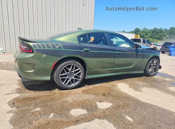 2C3CDXHGXMH612322 2021 DODGE CHARGER Green Trasero derecho