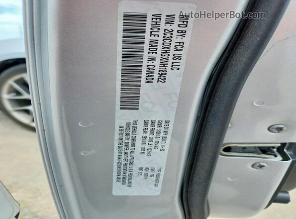 2C3CDXHGXNH189422 2022 DODGE CHARGER Silver Vista del compartimento del motor