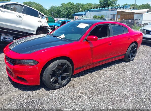 2C3CDXJG2HH567716 2017 DODGE CHARGER Red წინა მარცხენა ხედი სამი მეოთხედიდან