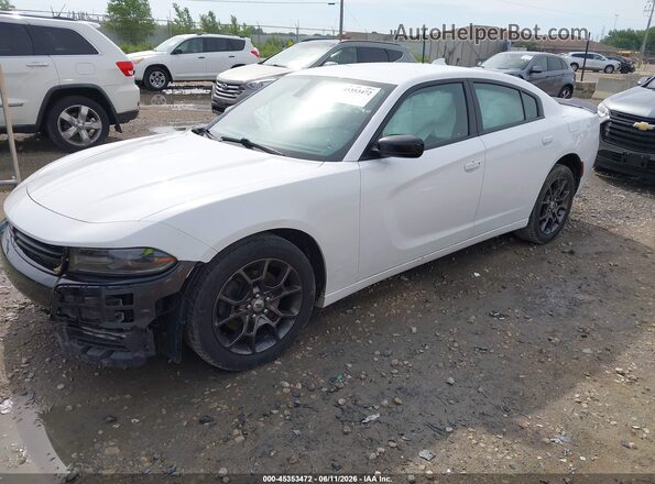 2C3CDXJG4JH126756 2018 DODGE CHARGER Белый Передняя левая четверть