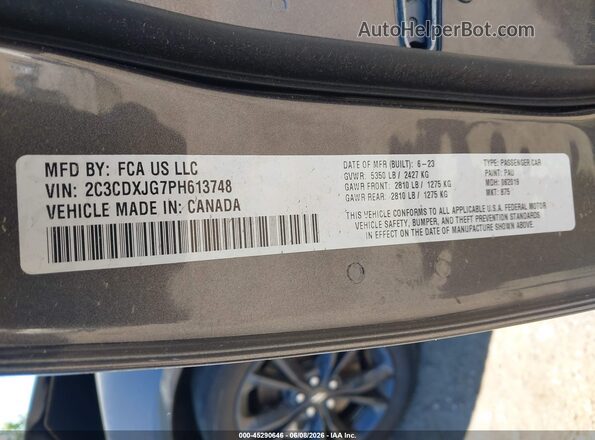 2C3CDXJG7PH613748 2023 DODGE CHARGER Gray Vista del compartimento del motor