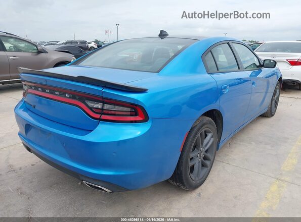 2C3CDXJG8KH523775 2019 DODGE CHARGER Blue Rear right