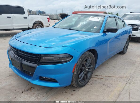 2C3CDXJG8KH523775 2019 DODGE CHARGER Blue Front left