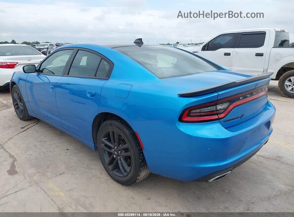 2C3CDXJG8KH523775 2019 DODGE CHARGER Blue Rear left