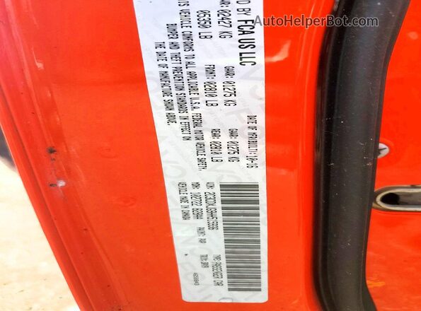 2C3CDXJG9HH515936 2017 DODGE CHARGER Orange ძრავის განყოფილების ხედი