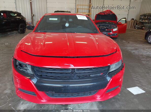2C3CDXJGXJH230880 2018 DODGE CHARGER Red Widok zestawu wskaźników