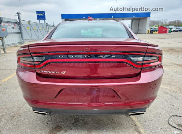 2C3CDXJGXKH678974 2019 DODGE CHARGER Burgundy Հետևի տեսք