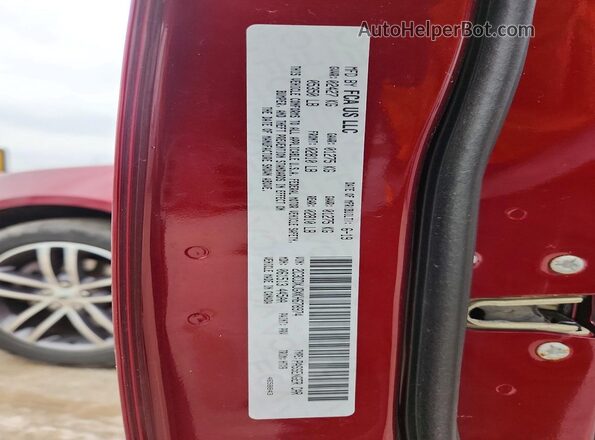 2C3CDXJGXKH678974 2019 DODGE CHARGER Burgundy VIN կոդի պիտակի տեսք