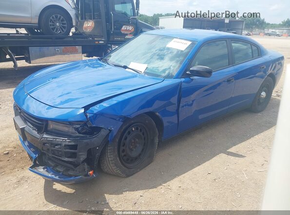 2C3CDXKT2KH676809 2019 DODGE CHARGER Blue Vista tres cuartos delantera izquierda