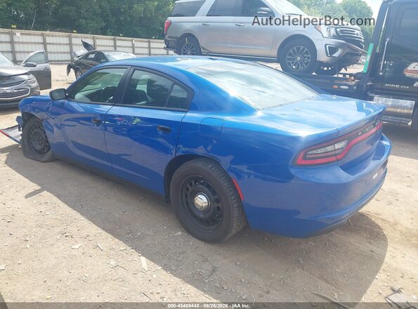 2C3CDXKT2KH676809 2019 DODGE CHARGER Blue Trasero izquierdo