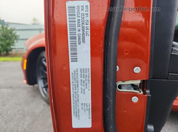 2C3CDXL90MH526087 2021 DODGE CHARGER Orange Շարժիչի բաժամունքի տեսք