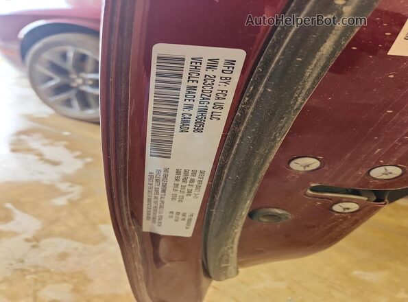 2C3CDZAG1MH560598 2021 DODGE CHALLENGER Burgundy Widok komory silnika