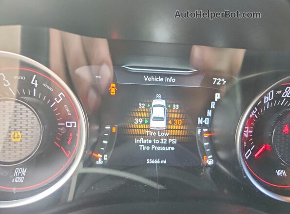 2C3CDZAG2KH531561 2019 DODGE CHALLENGER Белый Вид щитка приборов