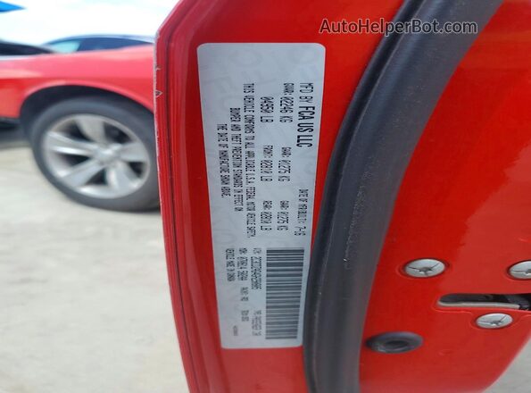 2C3CDZAG4GH290805 2016 DODGE CHALLENGER Красный Вид подкапотного пространства