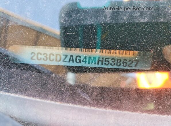 2C3CDZAG4MH538627 2021 DODGE CHALLENGER Black Vista de la etiqueta del VIN