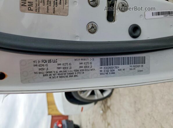 2C3CDZAG5GH176814 2016 DODGE CHALLENGER White Շարժիչի բաժամունքի տեսք