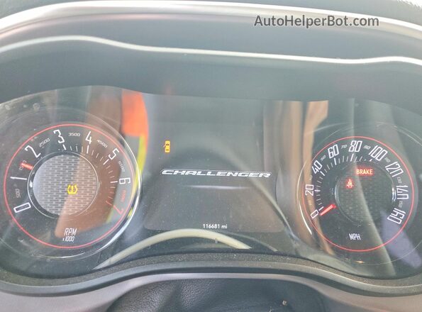 2C3CDZAG5KH596646 2019 DODGE CHALLENGER Black Вид щитка приладів