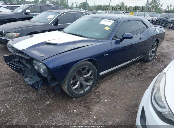 2C3CDZAG6GH309743 2016 DODGE CHALLENGER Blue Передня ліва чверть