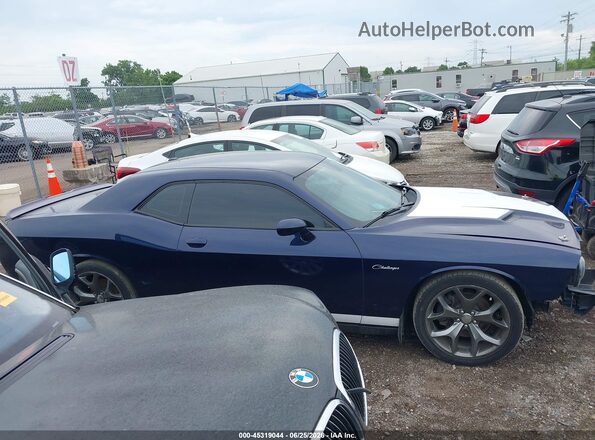2C3CDZAG6GH309743 2016 DODGE CHALLENGER Blue Вид задньої частини салону
