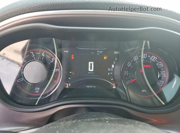 2C3CDZAG6KH688025 2019 DODGE CHALLENGER Gray Вид щитка приладів