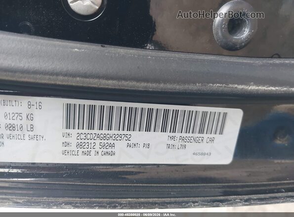 2C3CDZAG8GH329752 2016 DODGE CHALLENGER Black Vista del compartimento del motor
