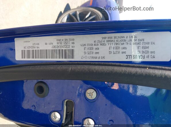 2C3CDZAG8JH213037 2018 DODGE CHALLENGER Синий Вид подкапотного пространства