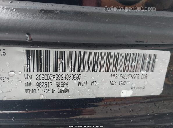 2C3CDZAG9GH309607 2016 DODGE CHALLENGER Black Շարժիչի բաժամունքի տեսք