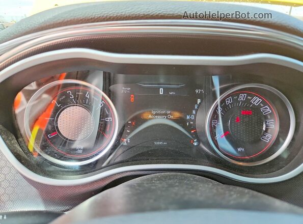 2C3CDZAGXJH200127 2018 DODGE CHALLENGER Yellow Instrument cluster view