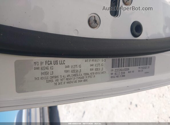 2C3CDZAGXJH322034 2018 DODGE CHALLENGER White Շարժիչի բաժամունքի տեսք