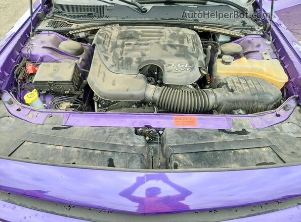 2C3CDZAGXKH534921 2019 DODGE CHALLENGER Purple Rear interior view