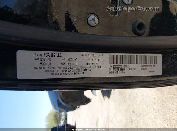2C3CDZBT0HH578110 2017 DODGE CHALLENGER Черный Вид подкапотного пространства