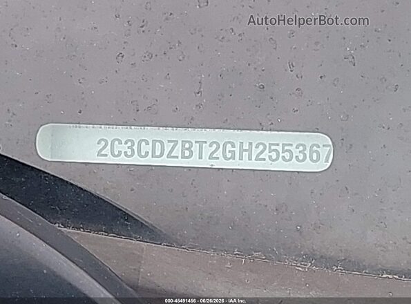 2C3CDZBT2GH255367 2016 DODGE CHALLENGER White Widok komory silnika