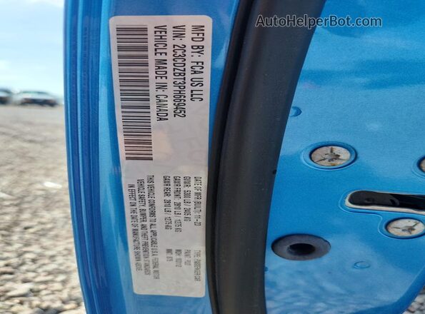 2C3CDZBT3PH669452 2023 DODGE CHALLENGER Blue 