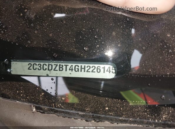 2C3CDZBT4GH226145 2016 DODGE CHALLENGER Черный Вид подкапотного пространства