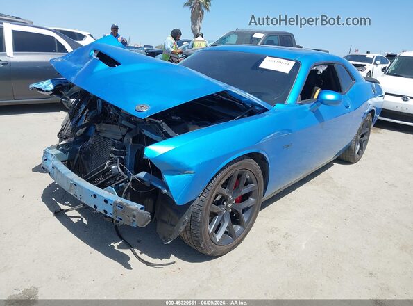 2C3CDZBT5KH509582 2019 DODGE CHALLENGER Синий Передняя левая четверть