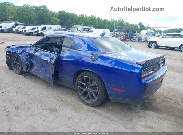 2C3CDZBT6MH509447 2021 DODGE CHALLENGER Синий Задняя левая четверть