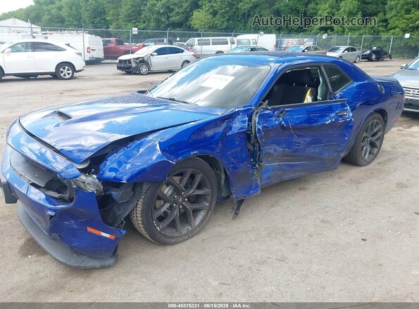 2C3CDZBT6MH509447 2021 DODGE CHALLENGER Синий Передняя левая четверть