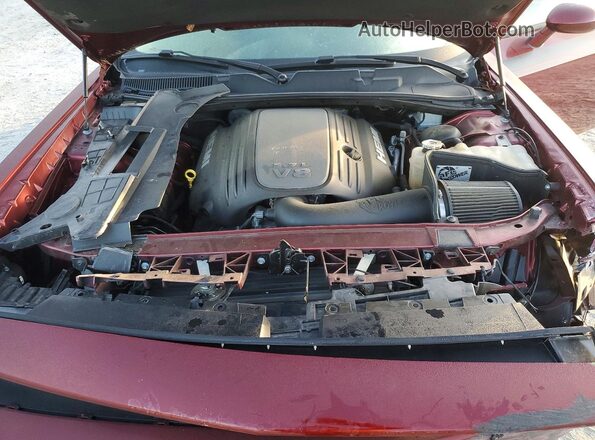 2C3CDZBT7JH300892 2018 DODGE CHALLENGER Burgundy Widok wnętrza z tyłu