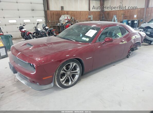 2C3CDZBT7MH524765 2021 DODGE CHALLENGER Maroon Front left