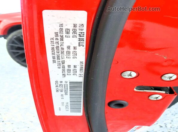 2C3CDZBT8GH284484 2016 DODGE CHALLENGER Red VIN კოდის სტიკერის ხედი