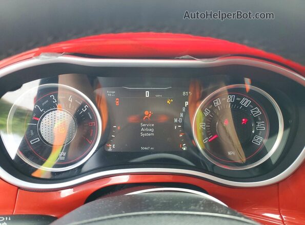 2C3CDZBT8GH284484 2016 DODGE CHALLENGER Red ხელსაწყოთა პანელის ხედი