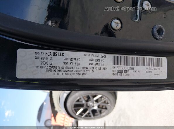 2C3CDZBT9HH531688 2017 DODGE CHALLENGER Black Շարժիչի բաժամունքի տեսք
