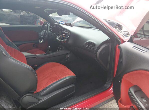 2C3CDZC95GH249128 2016 DODGE CHALLENGER Red წინა სალონის ხედი
